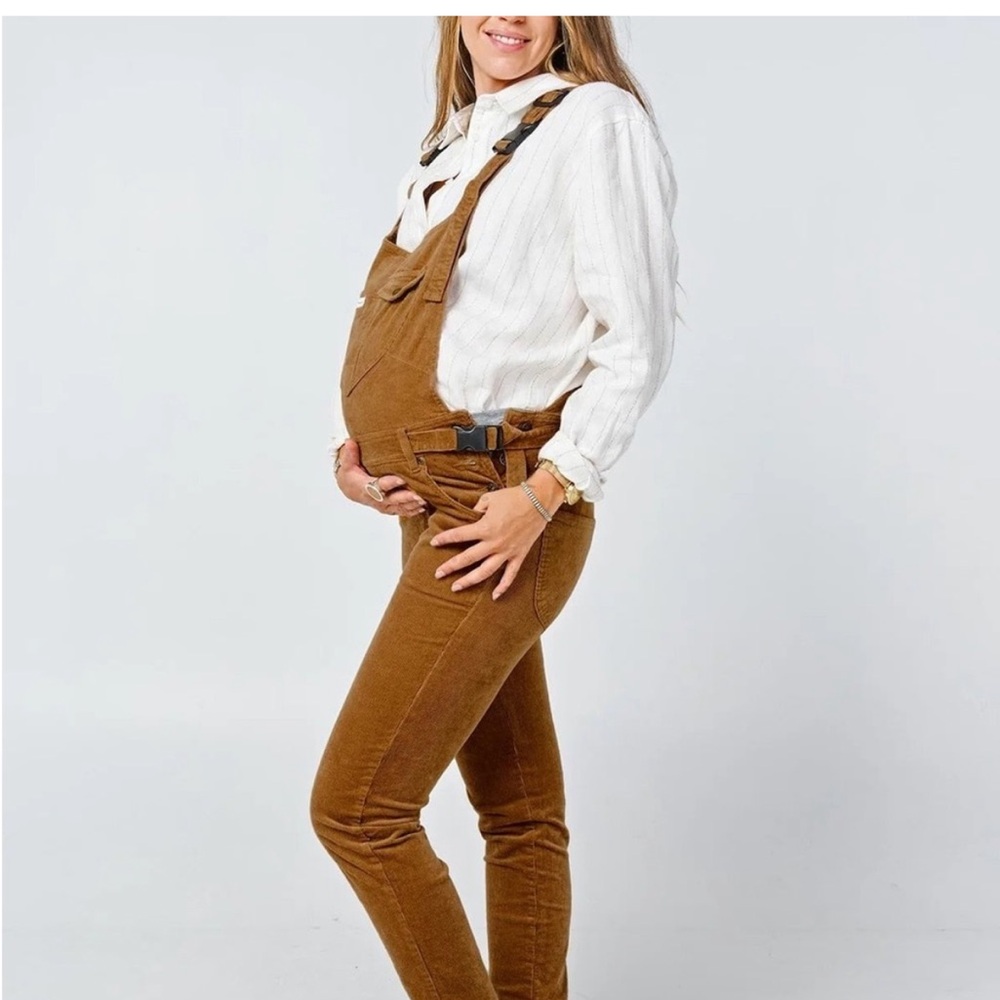 Mumsie Caramella corduroy Maternity Overalls XS extra small